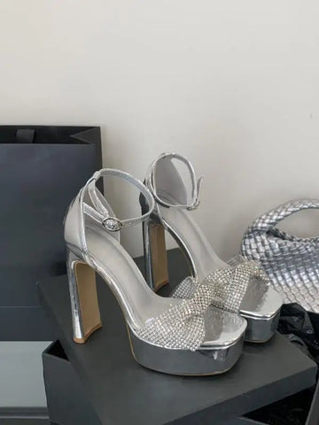 Xajzpa Buckle Strap Comfort Shoes for Women 2025 Summer Beige Heeled Sandals Espadrilles Platform Black Silver Sexy High Girls New Low